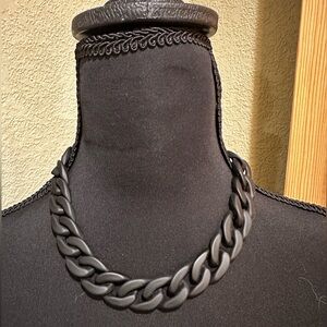 Black Chunky Acrylic Chain Necklace